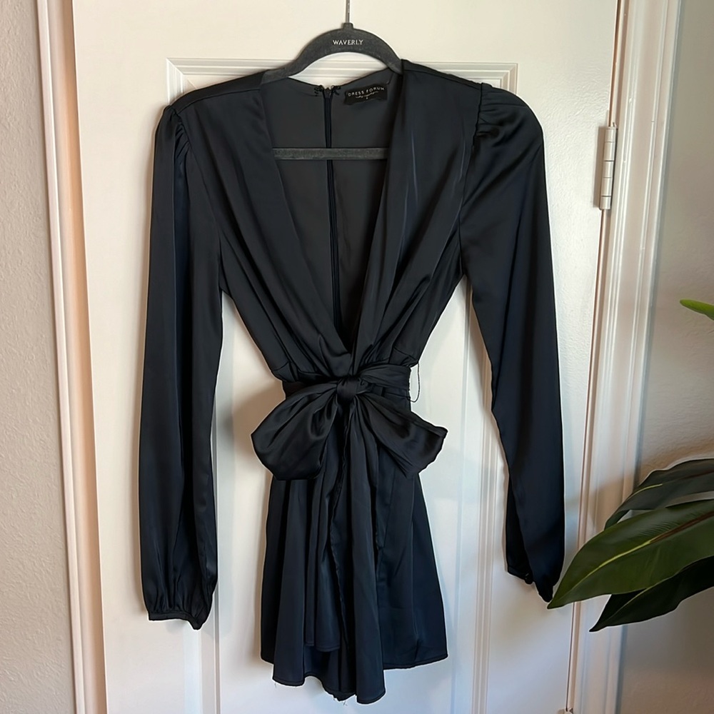 Dark blue Silk Romper